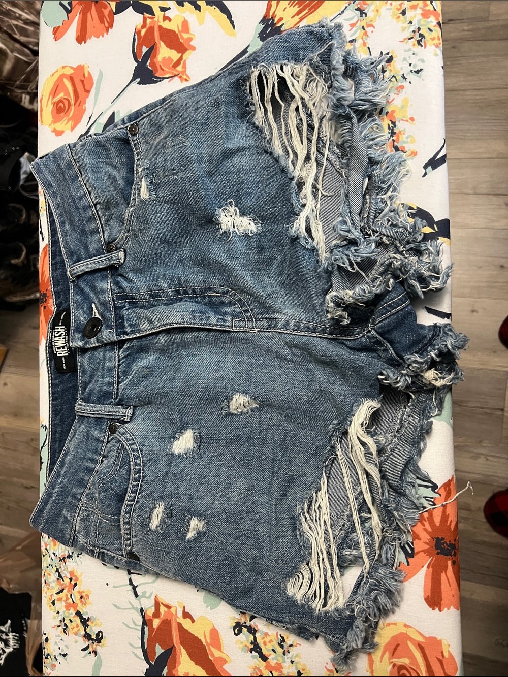 Rewash Blue Denim Jeans with Classic Label